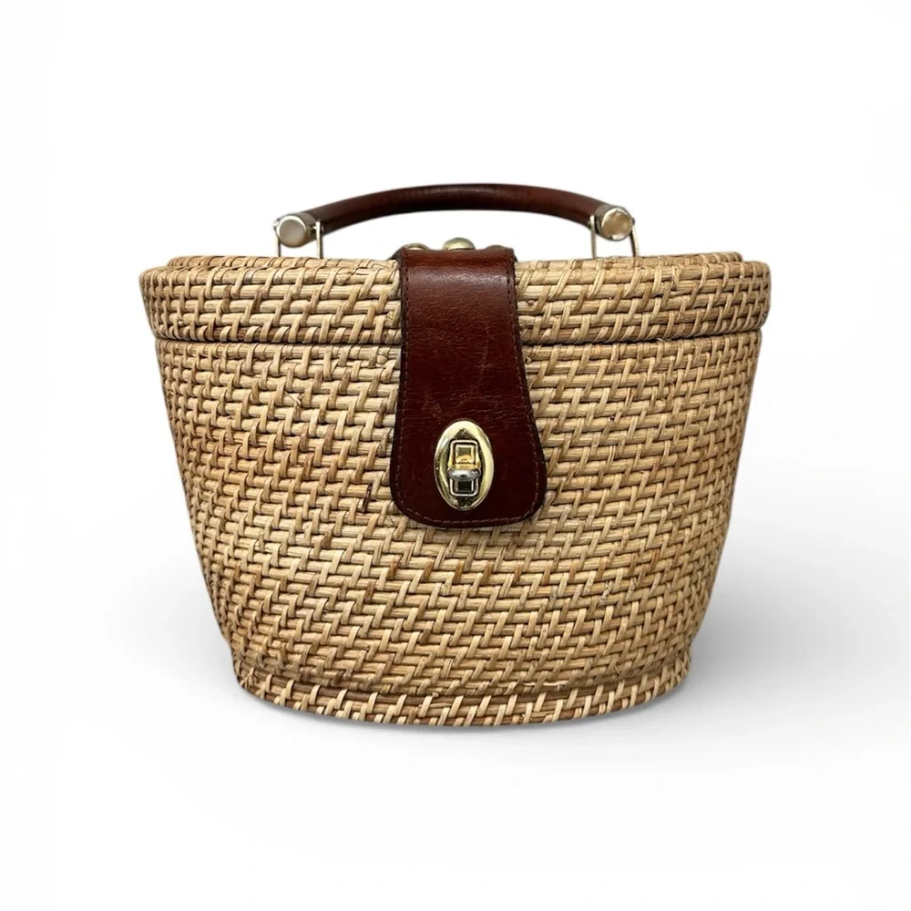 Vintage Magid Wicker Basket Bag - Picture 1 of 12